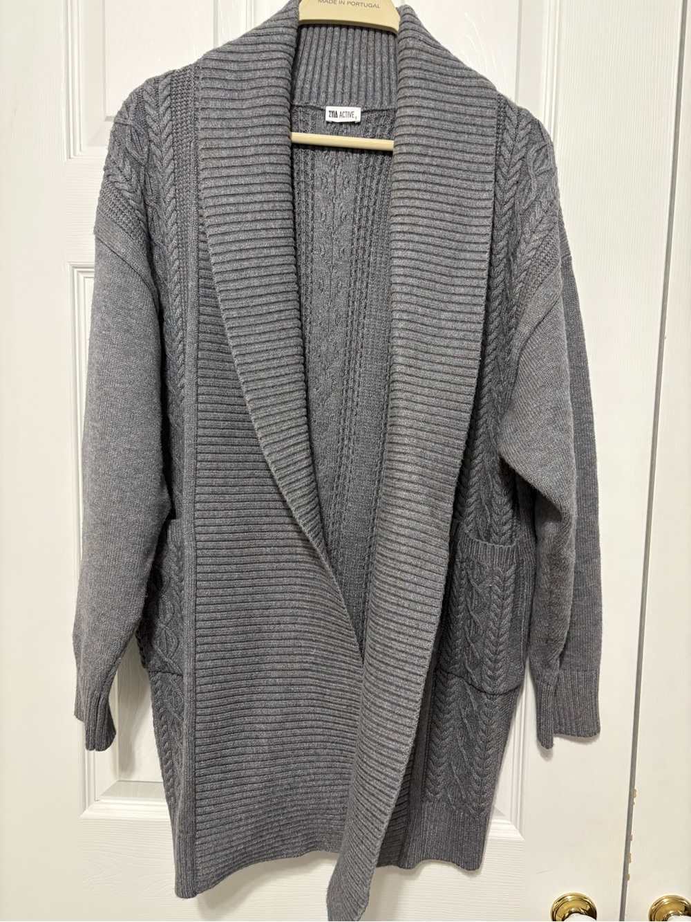 ZYIA Gray Simone cardigan.